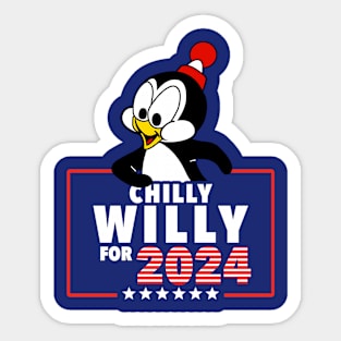 Chilly Willy USA President - Woody Woodpecker Sticker